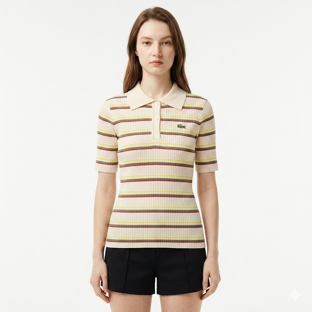 Polo Feminina Listrada em Algodão Orgânico – Made in France