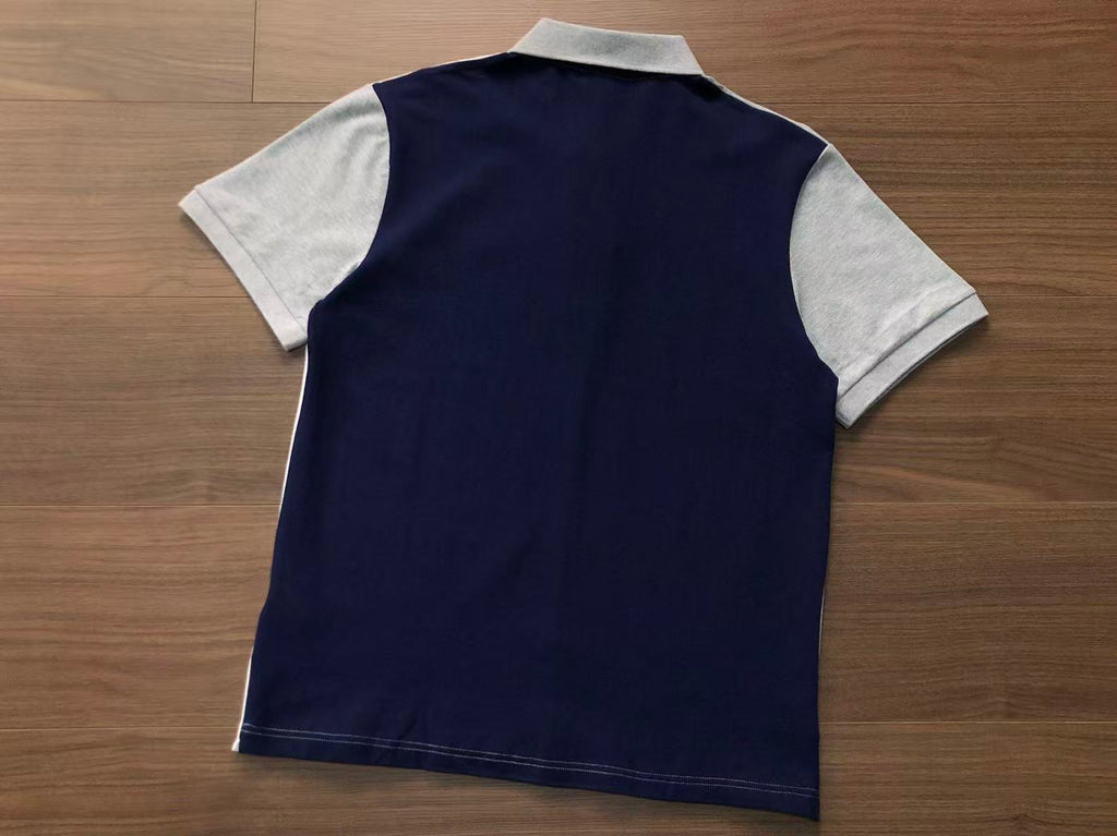 Polo Masculina Esportiva Bicolor em Algodão