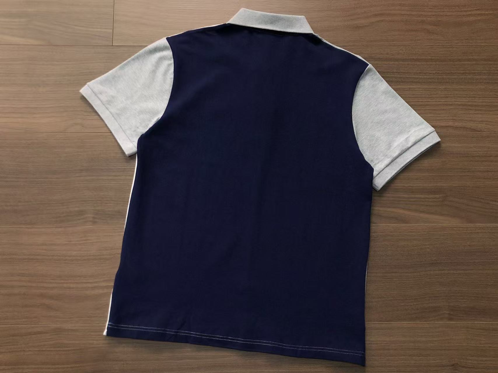 Polo Masculina Esportiva Bicolor em Algodão