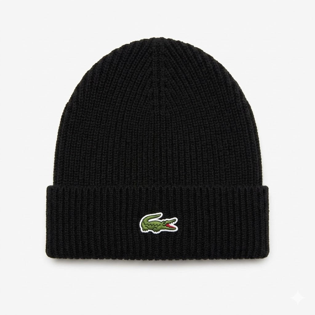 Gorro Lacoste Unissex em Malha canelada