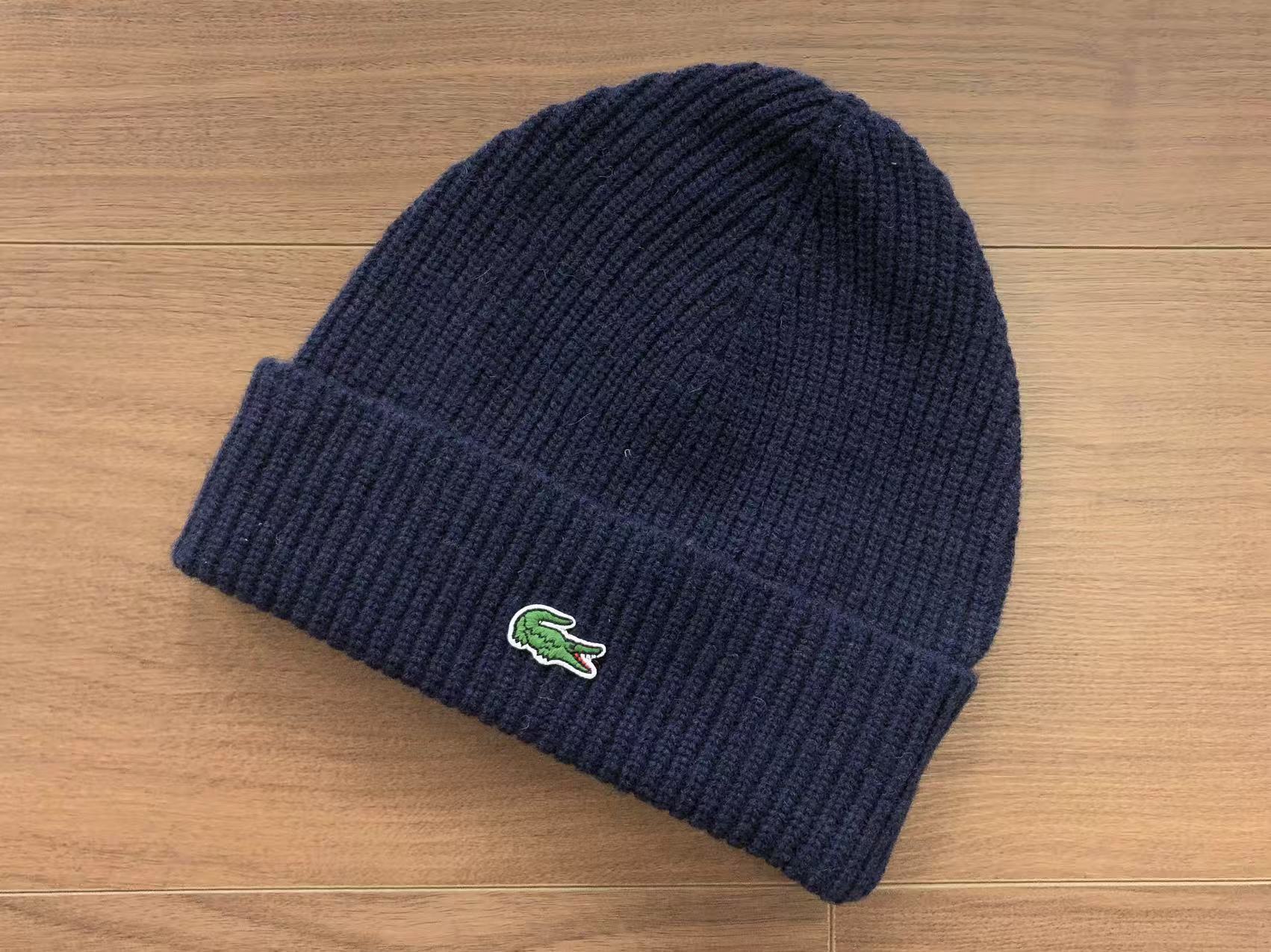 Gorro Lacoste Unissex em Malha canelada