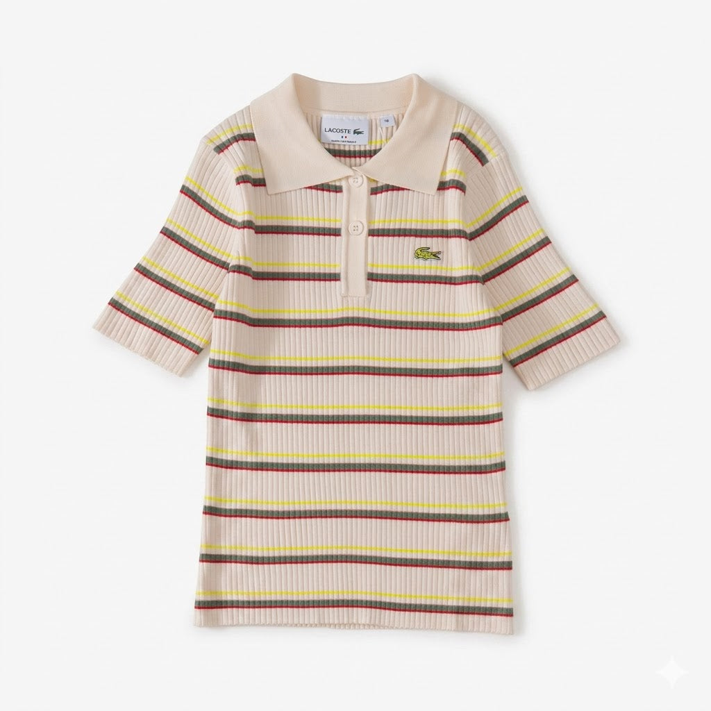 Polo Feminina Listrada em Algodão Orgânico – Made in France