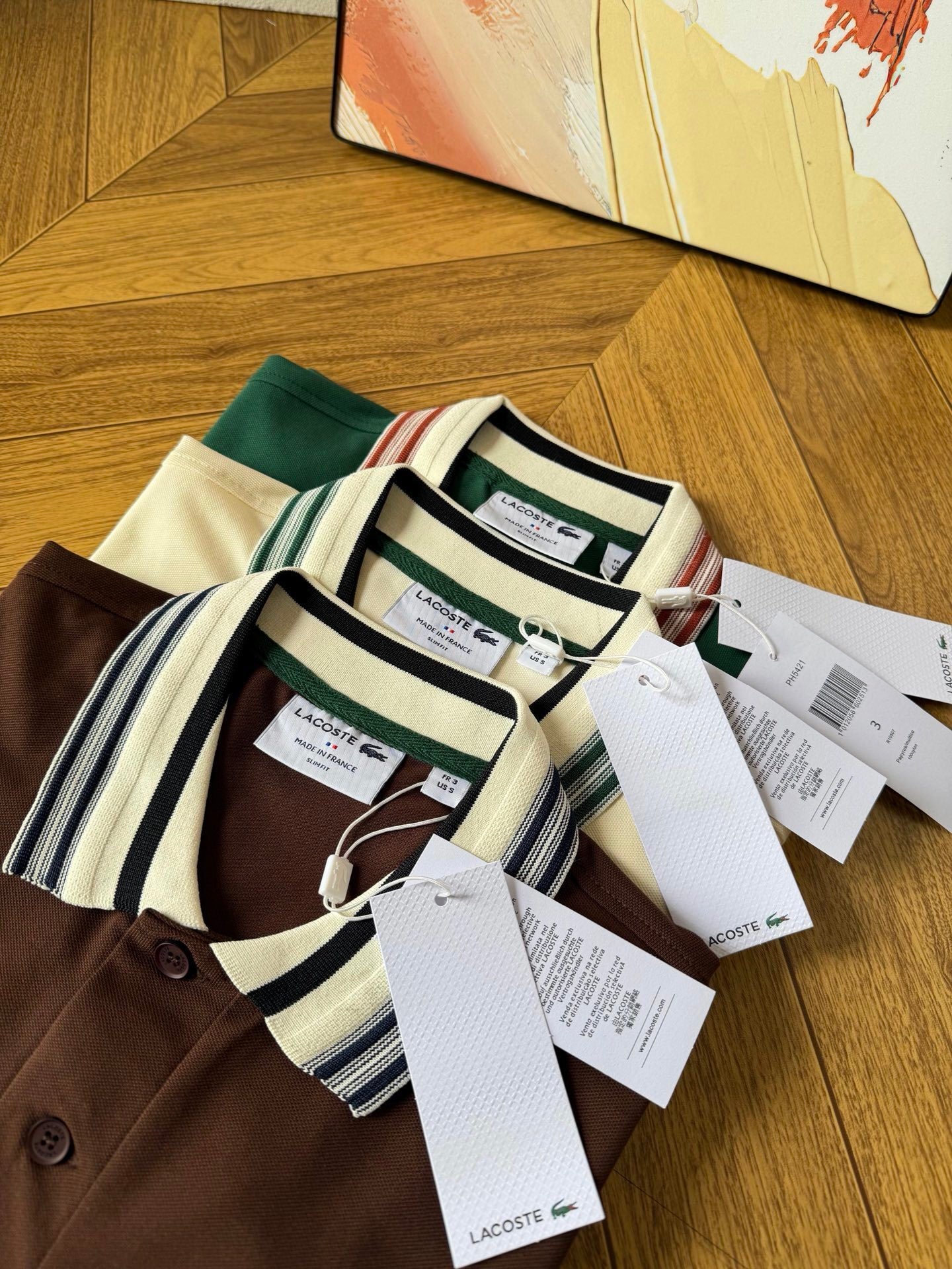 Polo Masculina Classic Fit com Gola Listrada – Made in France