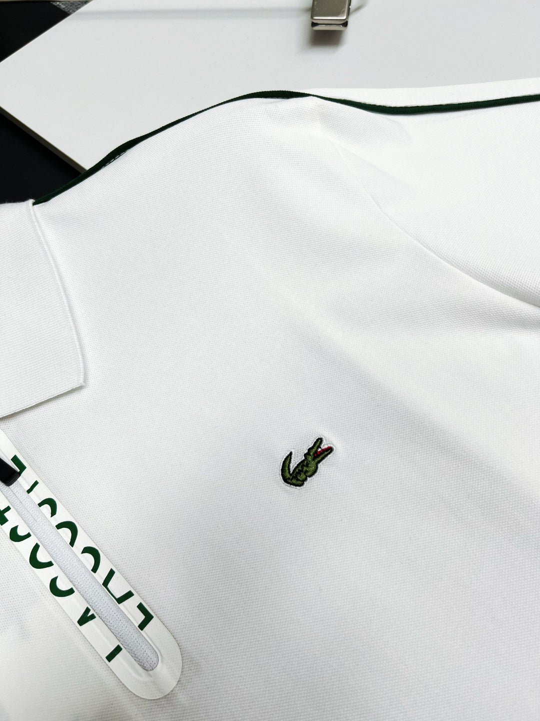Polo Lacoste Masculina Piquet Golf com Zíper na Gola
