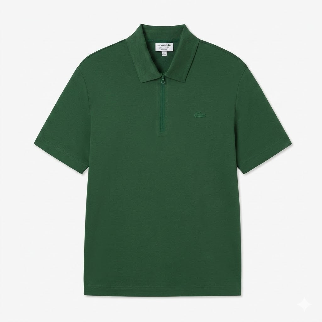 Polo Lacoste Piquet com meia abertura em zíper