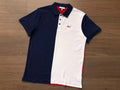 Polo Masculina Esportiva Bicolor em Algodão