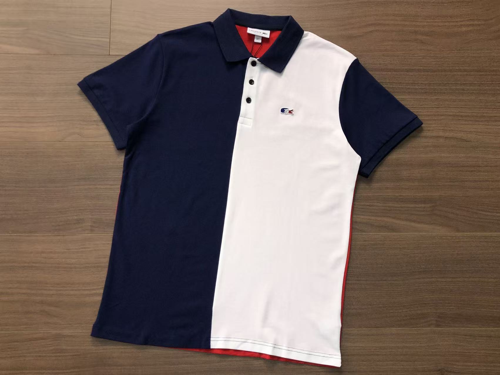 Polo Masculina Esportiva Bicolor em Algodão
